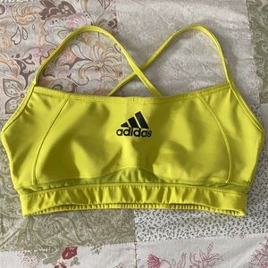 Adidas Citron Yellow Sports Bra Top Size Large.